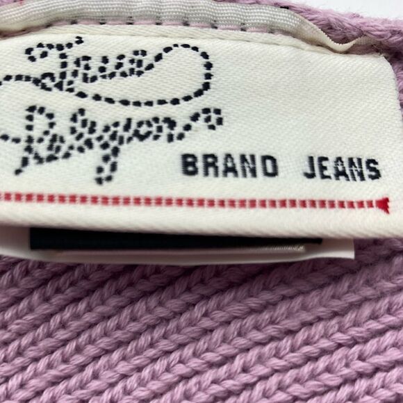 NWT True Religion Brand Jeans Light Purple Beanie 100% Cotton - Picture 5 of 7